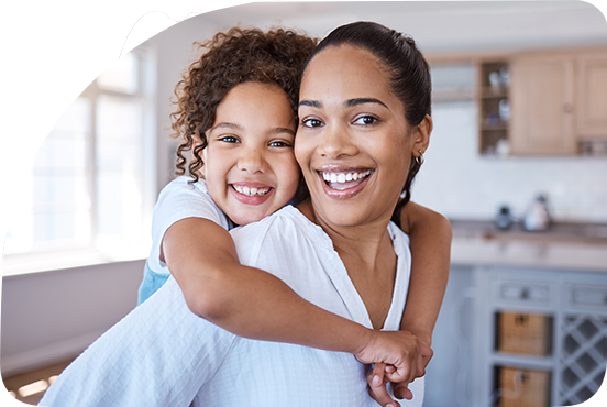 Mom with daughter